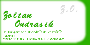 zoltan ondrasik business card